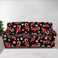 FKELYI Christmas Easy Going Stretch Sofa Slipcover Candy Cane Sofa Couch Cover Non-Slip Sofa Slipcovers Washable Furniture Protector L