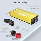 XWJNE 3000W Pure Sine Wave Power Inverter 24V DC to 120V AC Converter with LED Display and Remote Controller for Home, RV, Truck, Off-Grid Solar Power