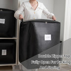 3 Pack 91L Storage Bags for Clothes, Moving Bags Heavy Duty Extra Large with Reinforced Handle, Storage Containers for Organizing Bedding, Blanket, Sheets, Pillows, Toys, Christmas Decorations