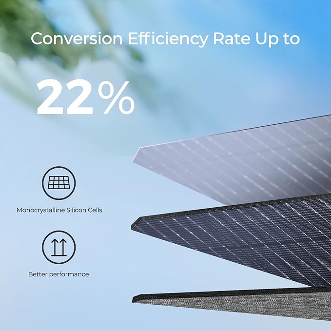 Renogy E Flex 120 Watt Foldable Solar Panel with Adjustable Kickstand and Integrated Carry Handles for Road Trip, Camping, RV, and Fishing