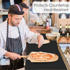Extra Large Silicone Mat, 31.5x16.93 Large Silicone Placemats for Kids, Heat Resistant Mat for Kitchen Counter, Non Stick Silicone Table Mat for Dough and Pastry, Silicone Craft Mat for Kids, Black