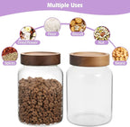 Glass Jar with Lids 40 oz,Candy Jar Glass Cookie jar with Airtight Screw Lid Borosilicate Glass Food Storage Canister Containers for Spice Ground Nut Pasta Sugar Tea