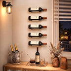 Wall-Mounted Wine Hook: 3 Pcs Hanging Wine Bottle Wall Holder - Metal Hooks | Hanging wine bottle holder, rust-proof coating, vertical design - metal hook for single bottle holder, small organizers