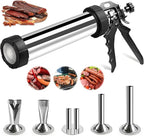 Professional Beef Jerky Gun Kits Stainless Steel Jerky Maker - Jerky Maker Jerky Cannon Meat Gun Stainless Steel Jerky Gun Large Capacity Jerky Making Kit