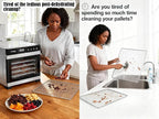BPA-Free Silicone Dehydrator Sheet for Dehydrator Tray, 14x21 inch 10-pack | Non-stick Dehydrator Tray Liners Help Stop Dried Food From Sticking, Lift Food Intact, and Cut Cleanup Time - Dishwasher Safe