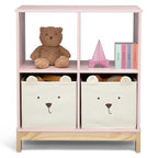 Delta Children babyGap Graham 4-in-1 Convertible Crib with Storage Drawer + Brannan Bear Bookcase with Bins + Brannan Bear Wall Shelf with 4 Hooks, Blush Pink/Dark Pink (Bundle)