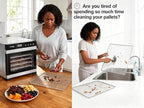 Silicone Dehydrator sheet for Excalibur 6&10-Trays: 15"x15" 10-pk BPA-Free | Non-stick Dehydrator Tray Liners Help Stop Dried Food From Sticking, Lift Food Intact, and Cut Cleanup Time - Dishwasher Safe