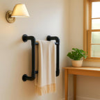 3/4/5/6/7/8FT Safety Wall Mounted Steel Ladder - 2-Rung Pipe Egress Ladder for Window Well, Loft, Warehouse, Blanket Rack | Indoor & Small Space Use