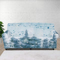 FKELYI Blue Christmas Tree Easy Going Stretch Sofa Slipcover Snow Sofa Couch Cover with Elastic Bottom Stretch Sofa Slipcovers XL