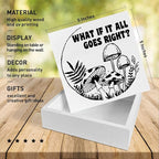Retro Home Office Desk Wooden Box Sign Decor, What If It All Goes Right, Inspirational Quotes Desk Decor Motivational Desk Decorations for Women Men Student Office Classroom School