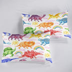 CVHOUSE Dinosaur Bedding Set,Dinosaur Comforter,Dinosaur Comforter Set Queen,Microfiber Quilt Set with 1 Comforter and 2 Pillow Cases- 3 Piece