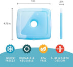 Cool Coolers by Fit + Fresh, 4 Pack Slim Ice Packs, Space Saving Reusable Ice Packs for Lunch Boxes or Coolers