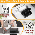 3 Thickness Adjustable Meat Tenderizer Attachment for Kitchenaid Mixers,Steak Cuber Processor Accessories for Kitchen aide,Dishwasher Safe, Black