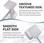 KITEXPERT Meat Tenderizer Hammer with Comfortable-Grip Handle, Dual-side Mallet for Kitchen, Heavy Duty Pounder For Tenderizing Steak, Beef and Fish