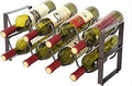 REDANT 2-Tier Stackable Wine Rack for Countertop - Metal Wine Bottle Holder, Small Wine Storage Organizer for Inside Cabinet, Kitchen, Bar, or Dining Room, Holds 8 Bottles, Bronze