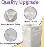 Lawn Bags for Yard Waste | Heavy-Duty Collapsible Leaf Bag, 24 Gallon Reusable Garden Clippings Container & Outdoor Trash Can with 2 Carry Handles (Square Middle)