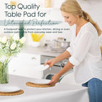 Quality Table Pad Protector, Superior Protection from Spills, Scratches & Heat - Reusable Vinyl Table Cloth with Cushion Flannel Backing (108" L x 54" W)
