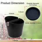 HOMEE 4.8 Inch Espresso Coffee Knock Box with Silicone Round Tamper Mat | Detachable Metal Knock Rod,Non-Slip Base,Easy to Clean,Barista Style Knock Box Suitable for Home Kitchen & Small Coffee Bar