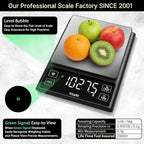 Vitafit 11lb Food Scale, High Accuracy 0.0001lb by Our Professional Scale Factory Since 2001, Digital Kitchen Scale with% Percentage Function for Cooking, Baking & Coffee, Stainless Steel, LED, Black