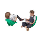ECR4Kids Leaf Floor Seat, Rocker Chair, Emerald, 6-Piece
