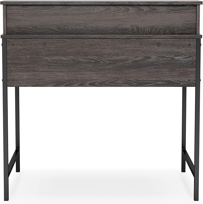 Signature Design by Ashley Freedan Modern Industrial Home Office Writing Desk, Dark Gray