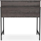 Signature Design by Ashley Freedan Modern Industrial Home Office Writing Desk, Dark Gray