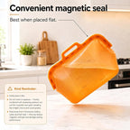 Magnetic Seal Reusable Silicone Food Storage Bag, 68 oz, NUZEAK | Magnetic Fast Seal, Stand-Up Freezer Bag for Food, Fruit, Snacks, Sandwiches and Meal Prep, Dishwasher Safe, 1 Pack