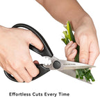 Kitchen Scissors for Food, HUNTER.DUAL Heavy Duty Come Apart Poultry Shears for Cooking, All Purpose for Cutting Chicken, Meat, Fish & Vegetables (Black, 8.26 Inch)