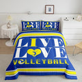 Kids Volleyball Comforter Set Full Size Sports Game Bedding Set for Boys Girls Teens Bedroom Decor Volleyball Player Comforter Women Men Sports Theme Duvet Set with 2 Pillow Case