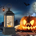Halloween Snow Globe Black Cat Lantern, Glitter Lighted Snow Globes Halloween Decorations for Home, Light Up Snowglobe Halloween Décor