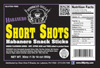Buffalo Bills Habanero Short Shots Beef Sticks, 3.5"Sticks/30 Oz Bag | Gluten Free, Ideal For Road Trips, Officesnacks, Hiking, High Protein Snack, Made In The USA, 100% Us-Raised Beef, 120 Sticks