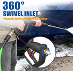 TOOLCY Gas Powered Pressure Washer, 3200 PSI and 2.6 Max GPM, Reinforced Pump, 35FT Extended Power Hose, Kink-Less Swivel Gun with & 5 Nozzles, for Cars/Fences/Driveways/Homes/Patios