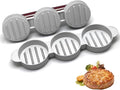 Sausage Patty Press,Mini Burger Press (Three 2.64-Inch Molds) | Slider Burger Press to Make 3 Patties at A Time, Press Patty Maker for Mini Hamburger, Barbecue, Picnic, Camping, Etc