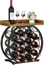 X-cosrack Countertop Wine Rack with Wooden Tabletop (14 Bottles)