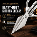 Multifunctional Heavy Duty Kitchen Shears,Kitchen Shears for Cutting Chicken,Kitchen Scissors for Food, Japanese High-Carbon Steel Culinary Poultry Shears, for Chicken,Meat,Fish,Bone Cutting(Silver)