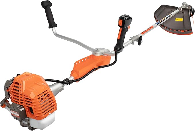 PROYAMA 51.7cc 2-Cycle Gas Powered Weed Eater Weed Trimmer, 3-in-1 Gas String Trimmer and Brush Cutter, Anti-Vibration System Tube Orange…