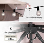 LAUSAINT HOME Outdoor Patio Gazebo 12'x12' with Expansion Bolts, Heavy Duty Party Tent & Shelter with Double Roofs, Mosquito Nettings and Privacy Screens for Backyard, Garden, Lawn, Champagne Khaki