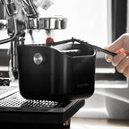 3 In 1 Espresso Knock Box Set, Coffee Puck Disposal Box with Cleaning Brush and Towel, Detachable Quiet Silicone Bar Coffee Ground Bin, Durable Barista Maintenance Tools