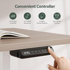 FEZIBO 63" L Shaped Standing Desk with 4 Drawers, Electric Standing Gaming Desk Adjustable Height, Corner Stand up Desk with Splice Board, White Frame/Light Walnut Top