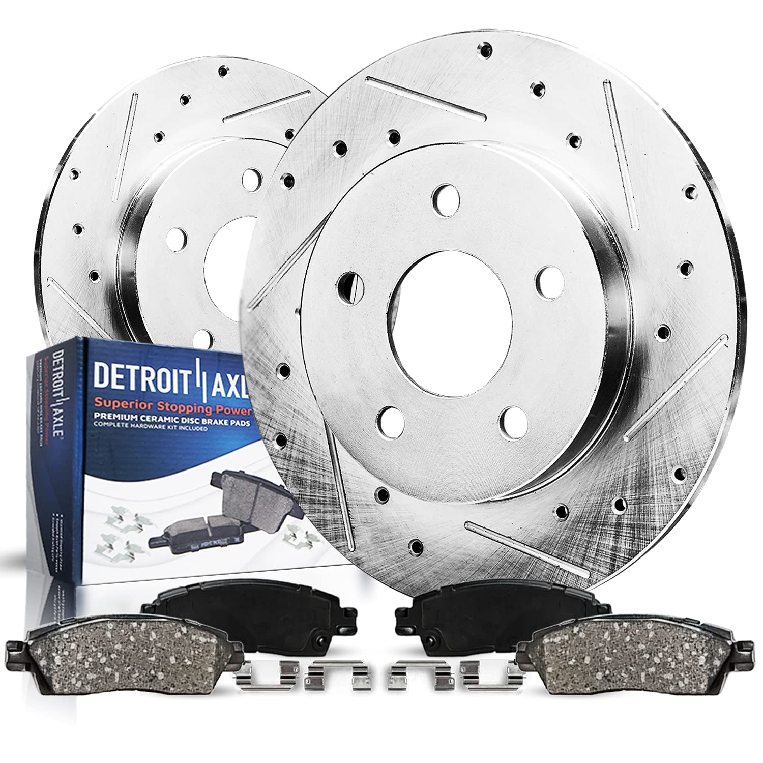 Detroit Axle - Rear Brake Kit for 2009-2019 Ford Flex, 2011-2019 Explorer, 2010-2019 Taurus, 2009-2012 Lincoln MKS, 2011-2012 MK