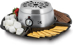 Kalorik 2-in-1 Smores Maker, with Chocolate Treat Fondue Melt Feature, Includes Fork and Tray Set, Stainless Steel