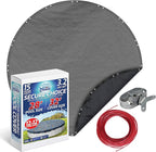 Winter Swimming Pool Cover for 28 ft Aboveground Round Pool Size, Secure Choice Series, Solid Material, Color - Granite Gray, Pool Cover Choice 3328-4CHOICE