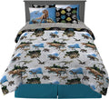 Franco Kids Bedding Super Soft Comforter and Sheet Set with Sham, 7 Piece Full Size, Jurassic World