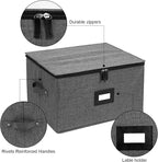 Mayniu Stemware Storage Cases, Wine Glass Storage Box with Dividers | Hard Shell Top, Stackable for Crystal, Glassware Storage Containers for Packing, Moving & Home (17"x13"x10" Black)