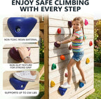 Rock Climbing Holds for Kids, 20 PCS Rock Wall Holds with Hardware, Indoor Outdoor Climbing Grips for Backyard Playset & Home Wall, Easy Install, Multicolor