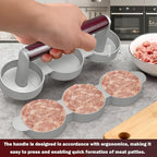 Sausage Patty Press,Mini Burger Press (Three 2.64-Inch Molds) | Slider Burger Press to Make 3 Patties at A Time, Press Patty Maker for Mini Hamburger, Barbecue, Picnic, Camping, Etc