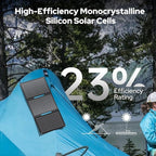 30W Solar Panel Charger YT30 Foldable Solar Panel IP65 Waterproof Solar Charger with QC3.0 USB & DC Output(10 Connectors) 24% High Efficiency for Outdoor Camping
