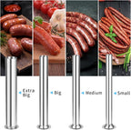 Sausage Stuffing Tubes Replacement for LEM Sausage Stuffers | 4 Sizes, Stainless Steel, Replacement for LEM 606,606SS,1606,1606SS Sausage Stuffers, Sausage Stuffer Funnels