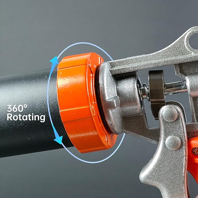 Sausage Caulking Gun,20 oz Sausage Foil Pack/10 oz Cartridge Adhesive Dual-Purpose,18:1 Thrust,15” Aluminum Sealant Hand Caulk Gun Kit With 6 Cone Nozzles (2 Pack)