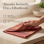 Urban Villa Cloth Napkins Cotton 20x20 (Set of 12) Fall Stripes